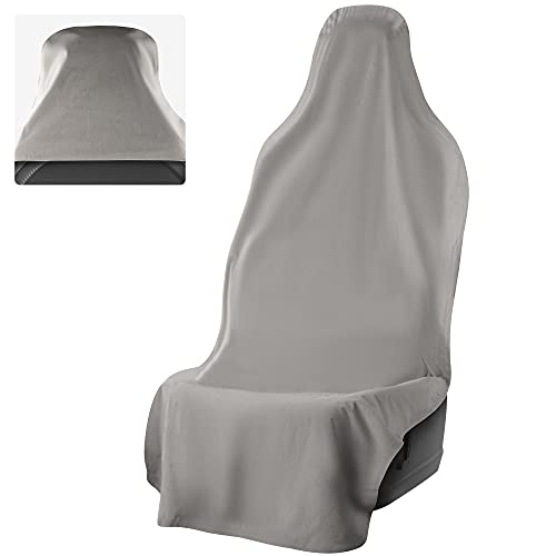 Waterproof SeatShield UltraSport Seat Protector (Gray) - The Original Removable Auto Car Seat Cover - Soft Odor-proof, guards leather or fabric from sweat after sports and exercise