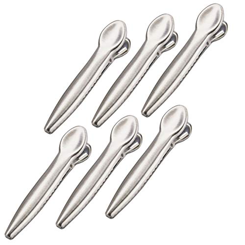 Partstock Set of 6 Heavy Duty Stainless Steel Alligator Clips,Fresh-Keeping Clamp Jaw Sealing Clips Air Tight Seal Grip on Coffee & Food Bags