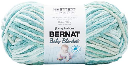 Bernat Baby Blanket Yarn - Baby Blue Green 220 yd.