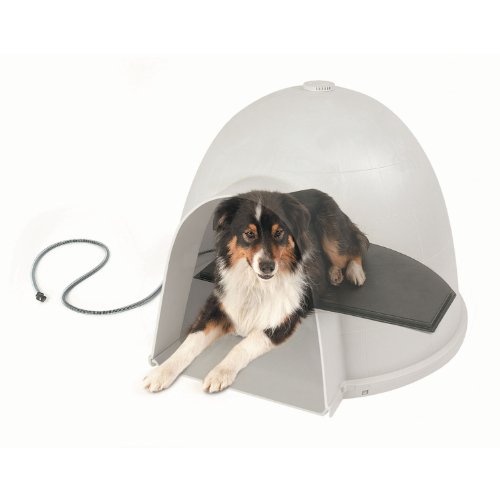 K&H Pet Products Lectro-Kennel Igloo Style Outdoor Heated Pad Small Black 11.5