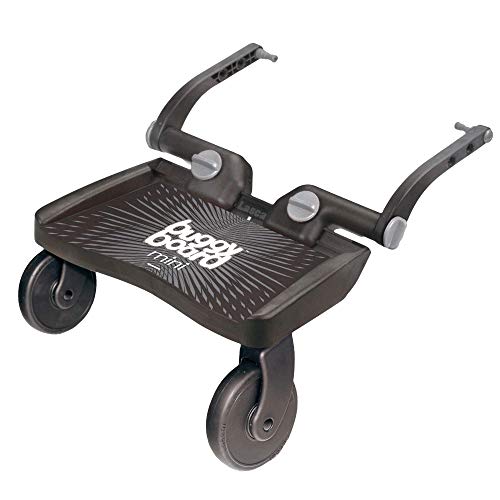 Lascal BuggyBoard Mini, Black, Universal Ride-On Stroller Board, Fits Most Strollers Using The Patented Universal Adapter, Quick Connect and Disconnect, Holds Up To 66 lbs.