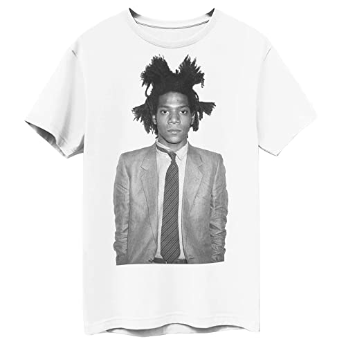 Jean Michel Basquiat Art Fashion Unisex T-Shirt (2X-Large, White)