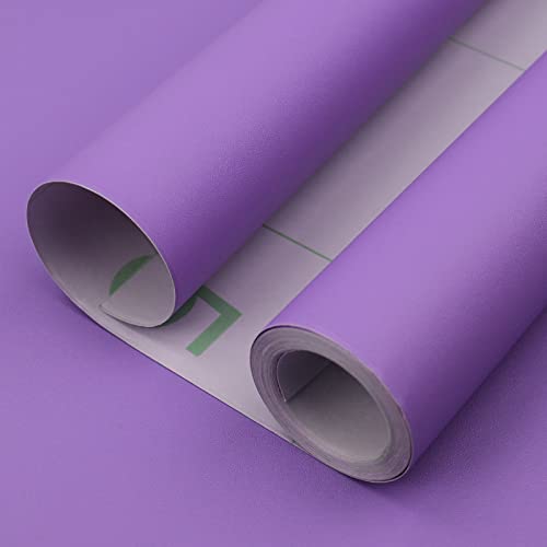 Consine Purple Peel and Stick Wallpaper, 15.7 X 157 inches Renter Friendly Wallpaper, Vinyl PVC Removable Wall Paper, Self-Adhesive Wall Sticker Decoration for Counter Furniture Cabinet and Room