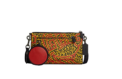 COACH Disney Mickey Mouse x Keith Haring Leather Crossbody Messenger Bag - #C6911