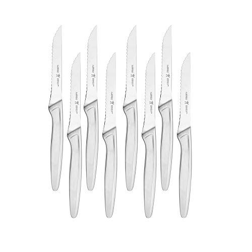 HENCKELS Steak Knife Set of 8, Stainless Steel Knife Set, Silver