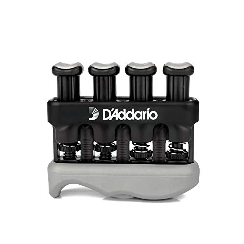 D'Addario Varigrip Hand Exerciser–Improve Dexterity and Strength in Fingers, Hands, Forearms- Adjust Tension Per Finger– Simulated Strings Help Develop Calluses- Comfortable Conditioning