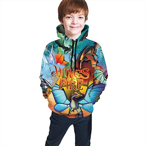 Wings-of-Fire Dragon Boys Hoodie Sport Hooded Youth Sweatshirt for Kids with Pocket