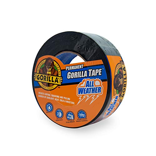 Gorilla All Weather Outdoor Waterproof Duct Tape, UV and Temperature Resistant, 1.88