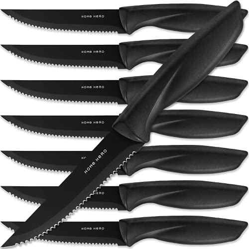 Home Hero Kitchen Knife Set - 8 piece Chef Knife Set with Stainless Steel Knives Set for Kitchen with Accessories