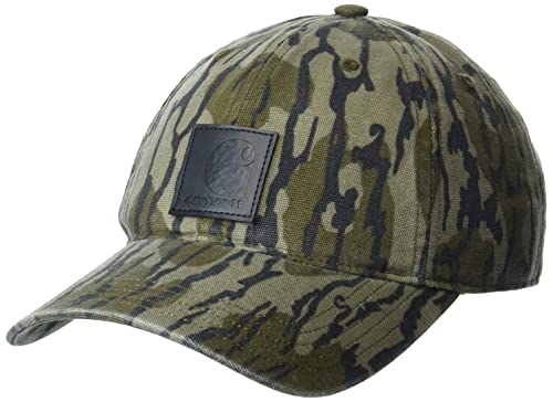 Carhartt Men's Canvas Cap, Mossy Oak Bottomland Camo, OFA