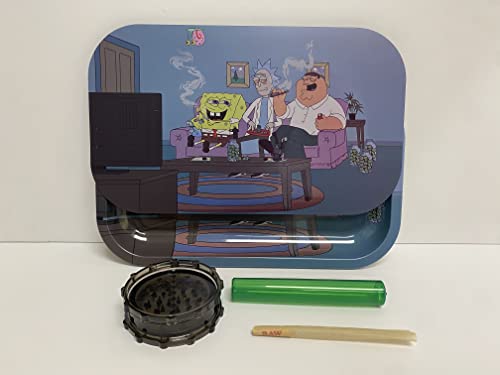 Metal Rolling Tray 11x7 Inches Homer Rick and Morty New Rare Design Limited Supply