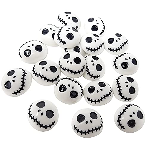 Honbay 20PCS Halloween Decorations Glue on Ghost Slime Beads Flatback Resin Charms for Scrapbooking, Hair Clip, Phone Case, DIY Crafts