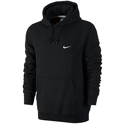 Nike Men's Club Swoosh Pullover Hoodie - X-Large - Black/White