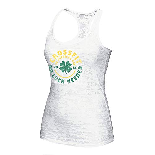 Reebok 2014 Crossfit St. Patricks Day Women's White Burnout Tank Top