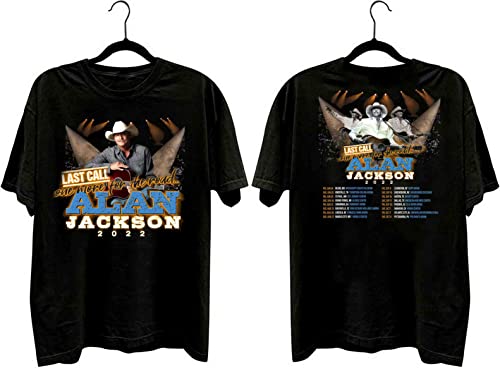 Alan%Jackson% Tshirt, Last Call One More For The Road Tour 2022 T-Shirt, Alan%Jackson Shirt, Last Call One More For The Road 2022 Tour Shirt