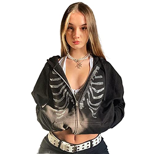 Best Rhinestone Hoodie Zip Up