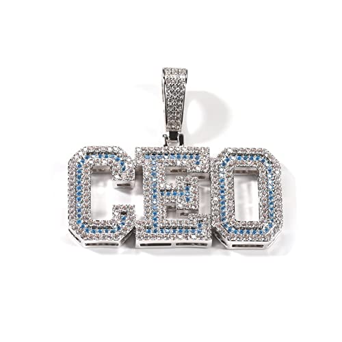 Custom Made Colorful Diamonds Name Chain Pendant Iced Out Letter Name Necklace Diamonds Pendant