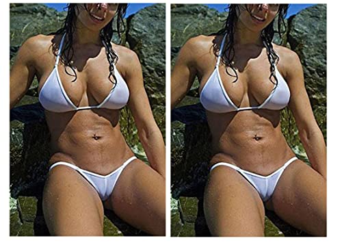 Tinpia See Through Micro Bikini Set Brazilian Sheer Sex Swimwear Beachwear Swimsuit