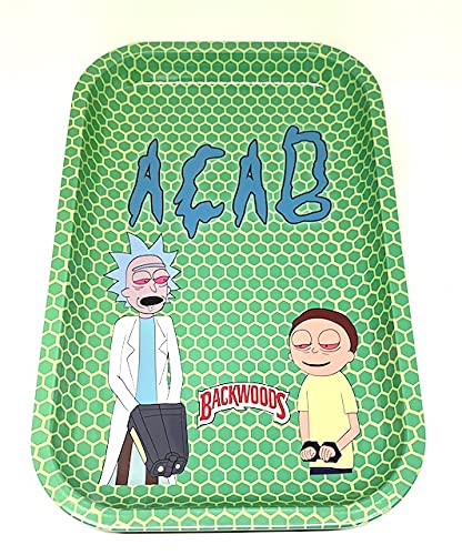 Premium Metal Rolling Tray Collectors Edition Rick and Morty 10x6 inch (Medium1)