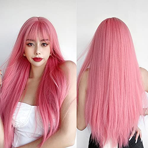 “Dazzle In Pink: Best Wigs With Bangs For Flawless Look”