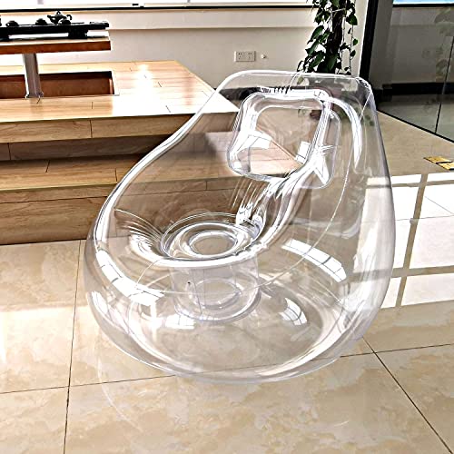 Transparent Inflatable Couch Chair Sofa,Camping Furniture,Blow Up Couch Bean Bag Lazy SofaChair,for Home/Office/Outdoor/Travel/Camping/Picnic/Swimming Pool