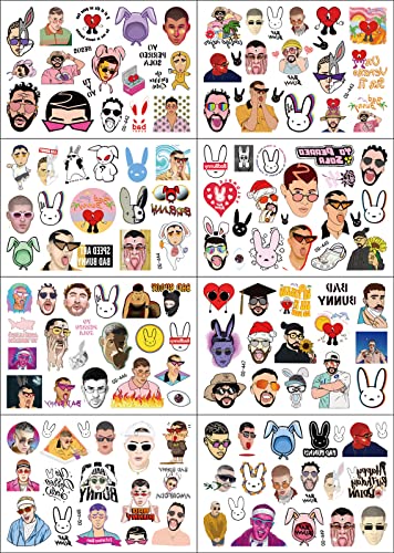 Cute 8 Sheets Temporary Tattoo Bunny Merch un verano sin ti New Fake Tattoos Stickers for party decorations kit