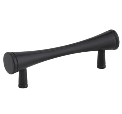 Forge Hardware Matte Black Mid-Century Modern-MCM-Drawer Pull Cabinet Knob Cabinet Hardware (3 Pull)