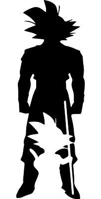 DBZ TV Series Little Big Goku Silhouette Dragon Ball Stickers Symbol 6