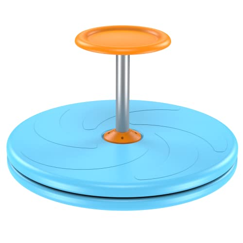 SPINNER-X Seated Spinner Sensory Toy, Sit and Spin Toy Bigger Size and Durable Material for Kids- Ages 3 and up (Blue)