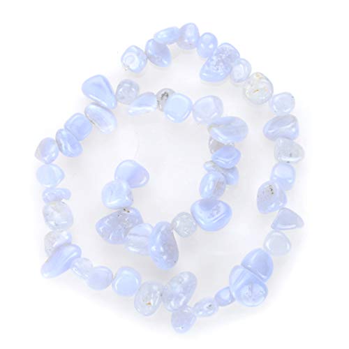 3 Strands Adabele Natural Blue Lace Agate Healing Gemstone Free Form Teardrop Briolette 10-20mm Pendant Drop Beads (45 Inch Total) for Jewelry Making GZ6-1