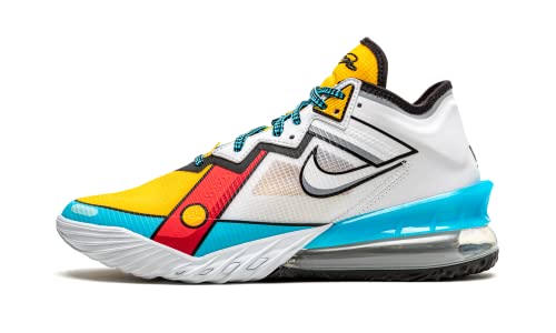 Nike mens Lebron 18 Low Stewie Griffin Limited Edition CV7562-104, White/White ,Baltic Blue, 9.5