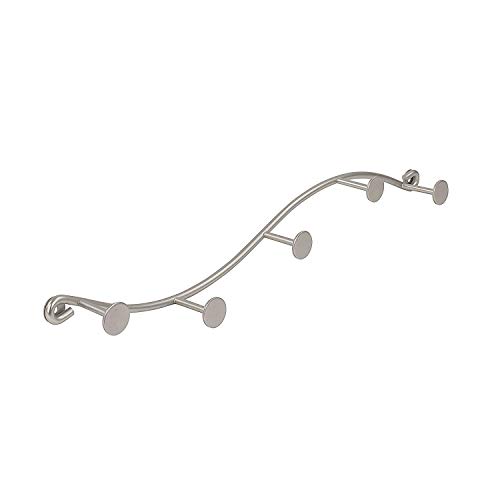 Spectrum Diversified Sweep Wall Single Rack, Set of 1, Satin Nickel