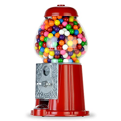 Gumball Machine - 15 Inch Gumball Vending Machine for Kids - Christmas Gift Kid Gumball Bank - Gift Kid Gumball Bank - Metal Candy Dispenser - Home Vending Machine - Vintage Gum Ball Machine - Jelly Bean Dispenser Machine