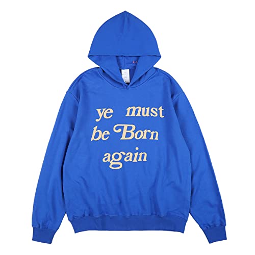 DONCARE I See Ghosts Hoodie Kids See Ghosts Men's West Rapper Blue Sweatshirt