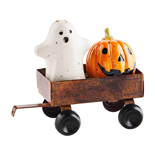 Mud Pie Stoneware Salt and Pepper Set, Halloween, 2