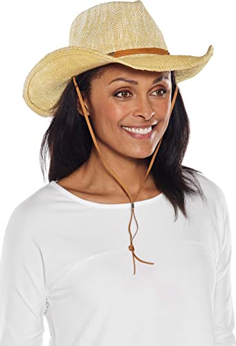 Coolibar UPF 50+ Women's Laurel Canyon Cowboy Hat - Sun Protective (One Size- Natural/White Ombre)