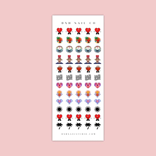 Bad Bunny Nail Decals Un Verano Sin Ti Concert Nail Art Water Transfer Nail Sticker Manicure Accessories