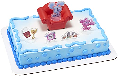 DecoSetÂ® Blue's Clues & You Cake Topper, 6-Piece Set of Decorations with Blue and Friends, Create an Adorable Birthday Cake