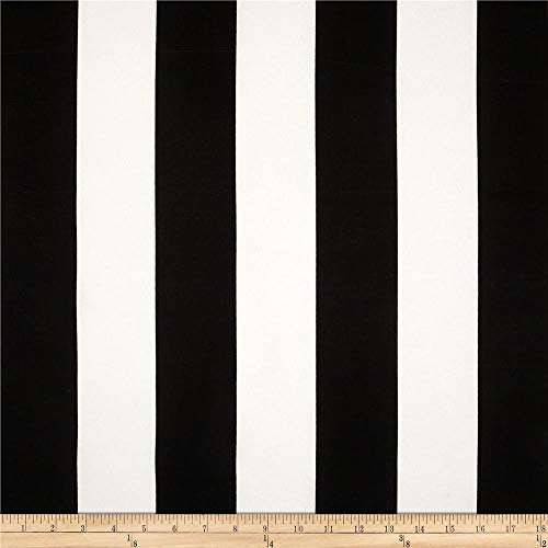 Premier Prints Indoor/Outdoor Vertical Stripe Black, Fabric by the Yard