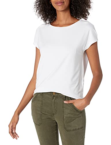 Daily Ritual Women's Jersey Standard-Fit Short-Sleeve Boat-Neck T-Shirt, White, Medium