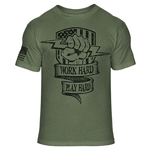 Work Hard Play Hard Electrician T-Shirt - A31