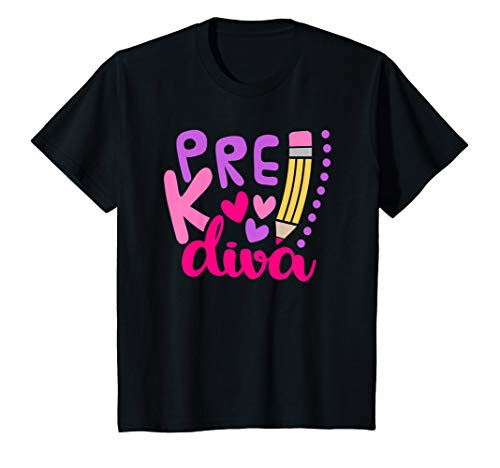 Kids Pre-K Diva T-Shirt, Girls First Day of Pre K Shirt