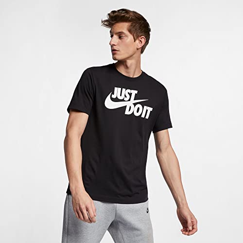 Nike Men's Sportswear Tee Just Do It Swoosh, Black/White, XX-Large