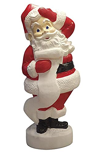 Holiday Home 43 Lighted Blow Mold Vintage Santa Claus Sculpture Decoration Pre Lit Display Outdoor Christmas Yard Decoration Garden Yard Art Holiday Winter Display