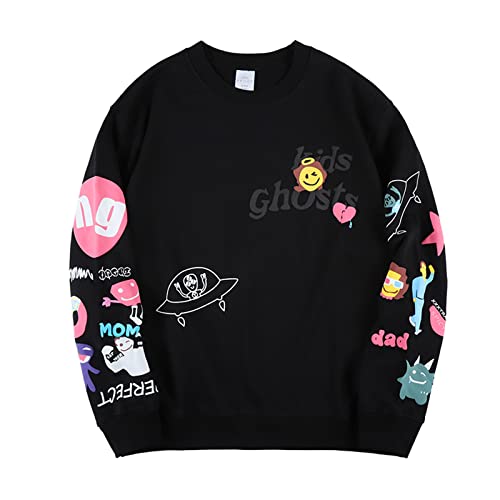 cpfm.xyz Kids See Ghosts Graffiti West Crewneck Sweatshirt Black Medium