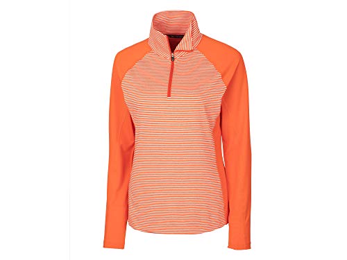 Cutter & Buck womens Half Zip Shirt, College Orange, Large US