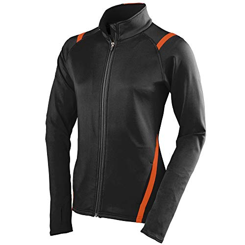 Augusta Sportswear Teen-Girl's Freedom Jacket, Black/Orange, Large