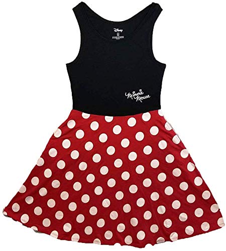 Disney Women Junior Minnie Mouse Dress Red Small