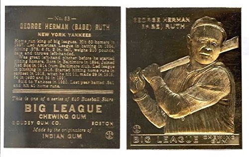 BABE RUTH 1933 Goudey 23KT Gold Card Sculptured # 53 ROOKIE - New York Yankees