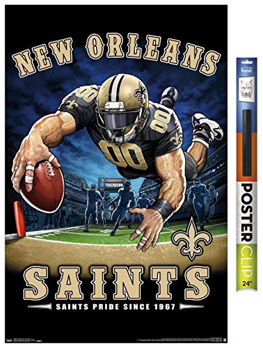 Trends International NFL New Orleans Saints - End Zone 17 Wall Poster, 22.375